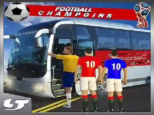 Leikur Football Players Bus Transport á netinu