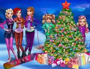Leikur Princesses Christmas tree á netinu