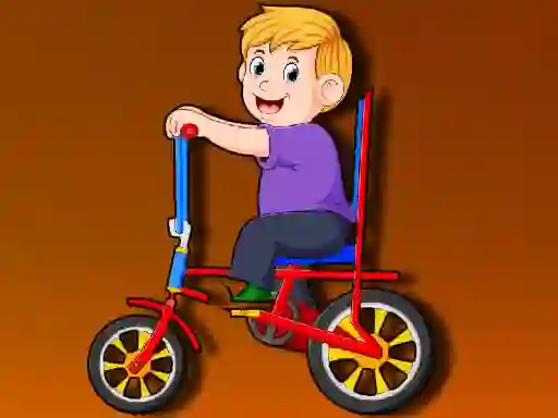 Leikur Cartoon Bike Jigsaw á netinu