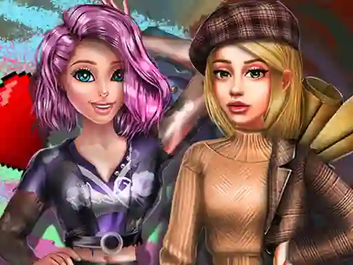 Leikur 2022 Dark Academia to Egirl Dress up á netinu