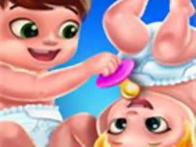 Leikur Baby Twins Caring Day á netinu