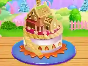 Leikur Doll House Cake Cooking á netinu