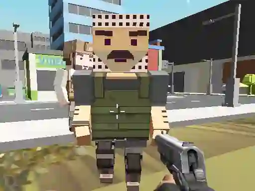 Leikur Block Pixel Cop: Gun Craft In Robbers World á netinu