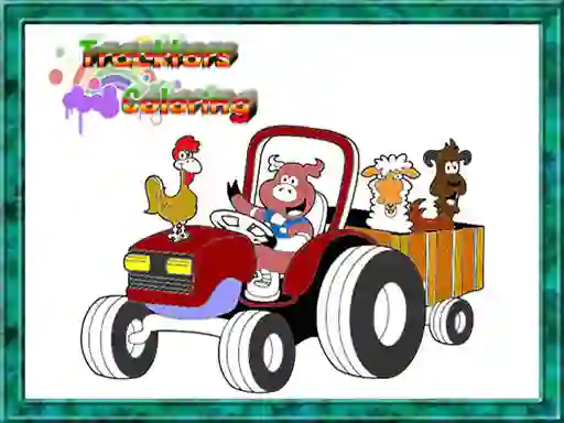 Leikur Tractor Coloring Pages á netinu
