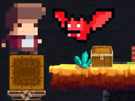 Leikur Tiny Man and Red Bat á netinu