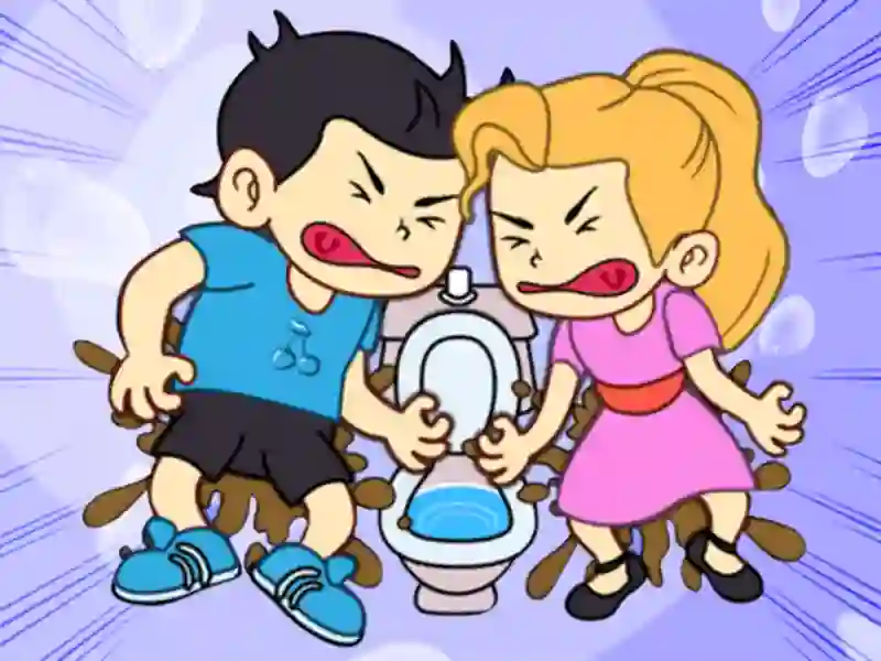 Leikur Toilet Rush Race: Draw Puzzle á netinu