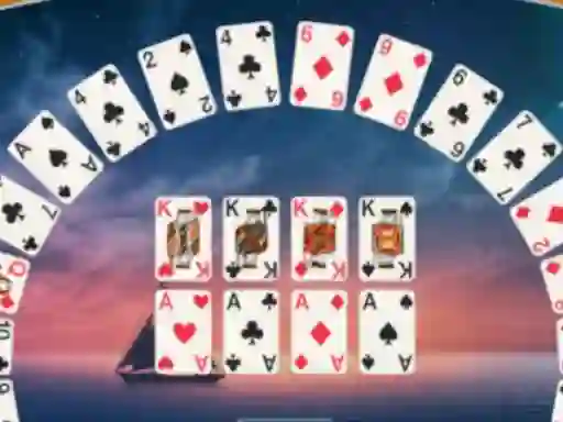 Leikur Crescent Solitaire á netinu