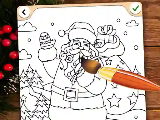 Leikur Christmas Coloring Game á netinu