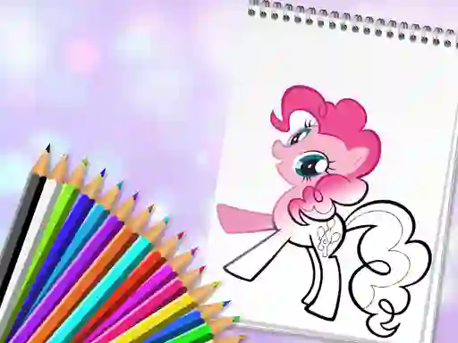 Leikur Cute Pony Coloring Book á netinu