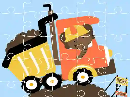 Leikur Dumper Trucks Jigsaw á netinu