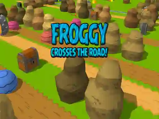 Leikur Froggy Crosses The Road! á netinu