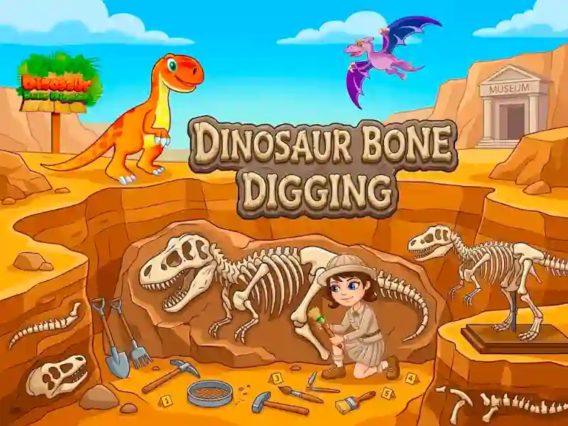Leikur Dinosaur Bone Digging á netinu