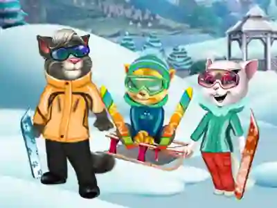 Leikur Cats Winter Fun á netinu