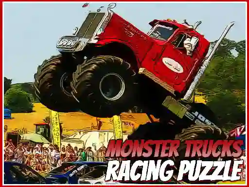 Leikur Monster Trucks Racing Puzzle á netinu