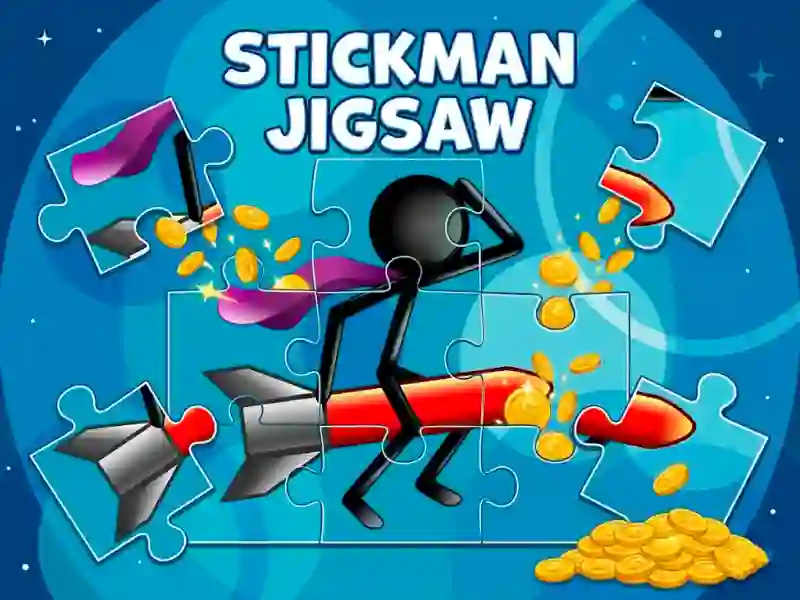 Leikur Stickman Jigsaw á netinu