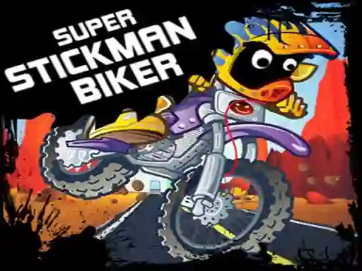 Leikur Super Stickman Biker á netinu