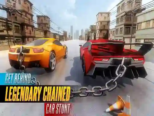 Leikur Chained Car Stunts Race Mega Ramp á netinu