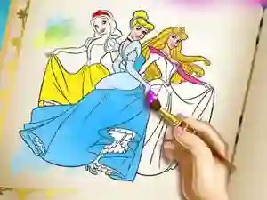 Leikur Princesses Coloring Book á netinu