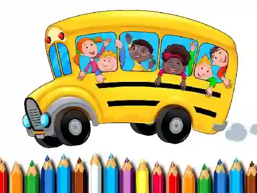 Leikur School Bus Coloring Book á netinu