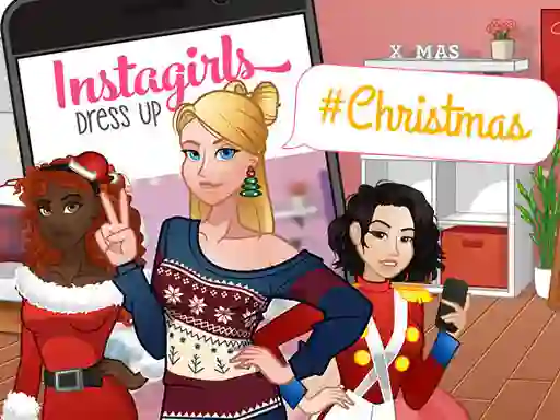 Leikur InstaGirls Christmas Dress Up á netinu
