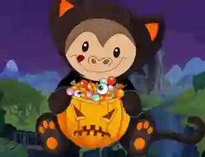 Leikur Halloween Monkey Jumper á netinu