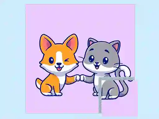 Leikur Cats and Dogs Puzzle á netinu