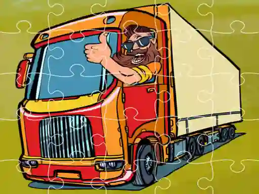 Leikur Semi Trucks Jigsaw á netinu