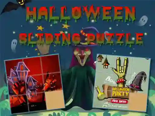 Leikur Halloween Sliding Puzzle á netinu