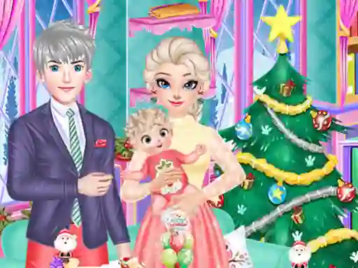 Leikur Frozen Family Christmas Preparation á netinu