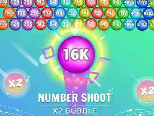 Leikur Number Shoot x 2 bubble á netinu