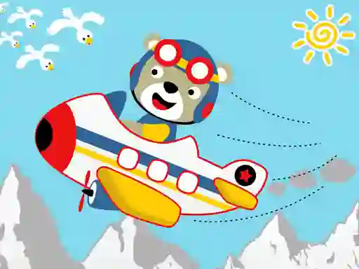 Leikur Friendly Airplanes For Kids Coloring á netinu