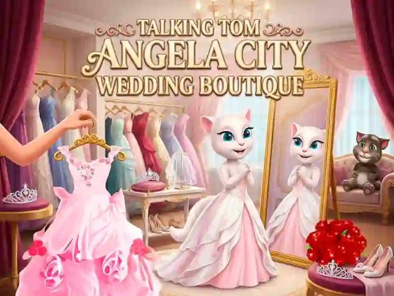 Leikur Talking Tom Angela City Wedding Boutique á netinu