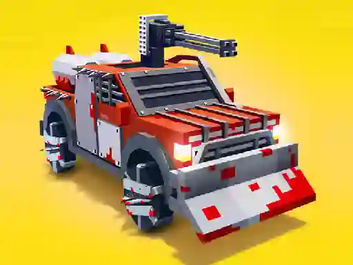 Leikur Zombie Derby Blocky Roads á netinu