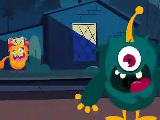 Leikur Funny Monsters Jigsaw á netinu