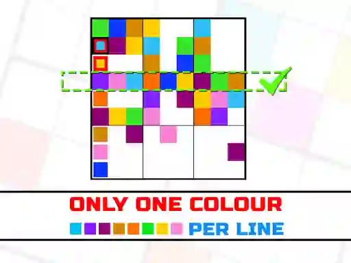 Leikur Only one color per line á netinu