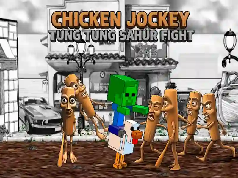 Leikur Chicken Jockey Tung Tung Sahur Fight á netinu