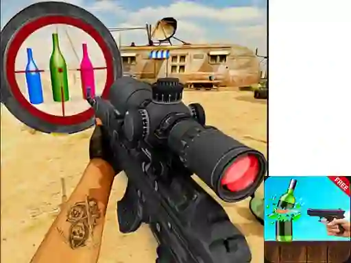 Leikur Sniper Bottle Shooting á netinu