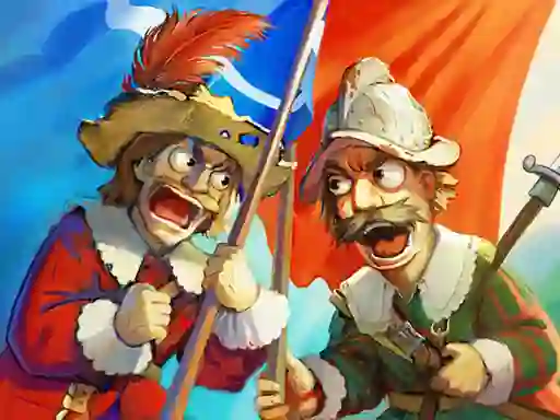 Leikur Musketeers Gunpowder vs Steel á netinu