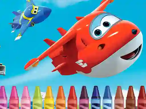 Leikur Superwings Coloring á netinu