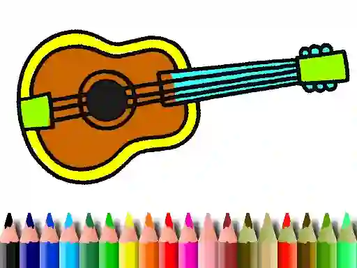 Leikur Back To School: Music Instrument Coloring Book á netinu