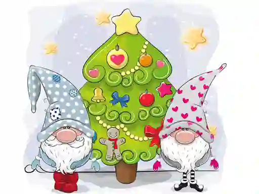 Leikur Cute Gnomes Hidden Stars á netinu