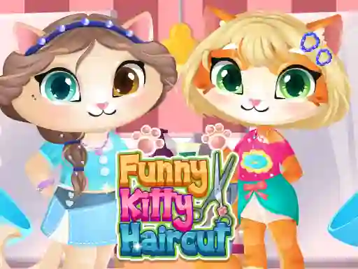 Leikur Funny Kitty Haircut á netinu