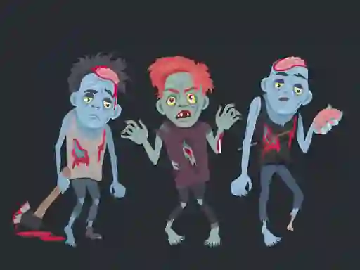 Leikur Zombies and Skeletons Coloring á netinu