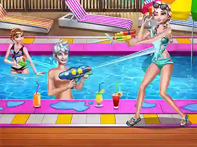 Leikur Sisters Pool Party á netinu