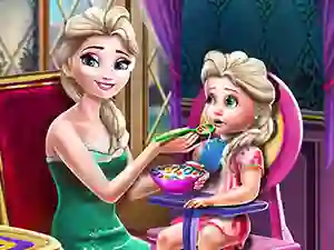 Leikur Ice Queen Toddler Feed á netinu