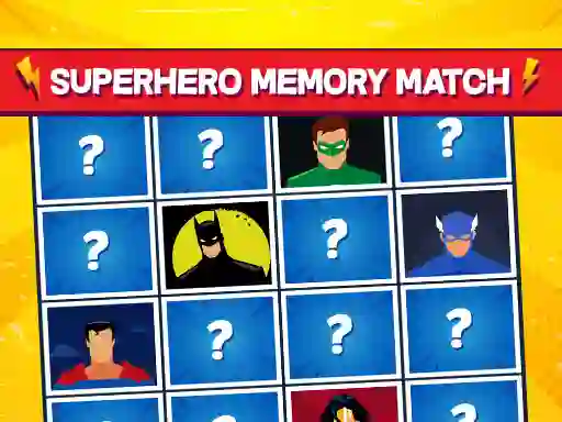 Leikur Superhero Memory Match á netinu