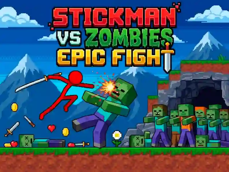 Leikur Stickman vs Zombies: Epic Fight á netinu