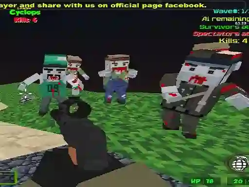 Leikur Blocky Combat SWAT Zombie Survival á netinu