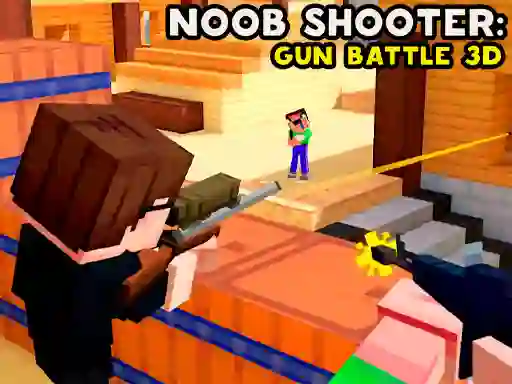 Leikur Noob Shooter: Gun Battle 3D á netinu