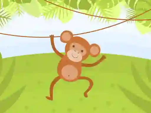 Leikur Funny Monkeys Coloring á netinu